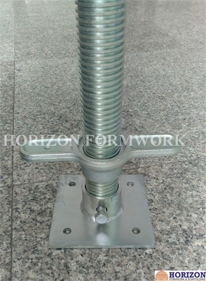 Jack de parafuso para andaimes pesados, Q235 parafuso para tubos de aço com placa de base